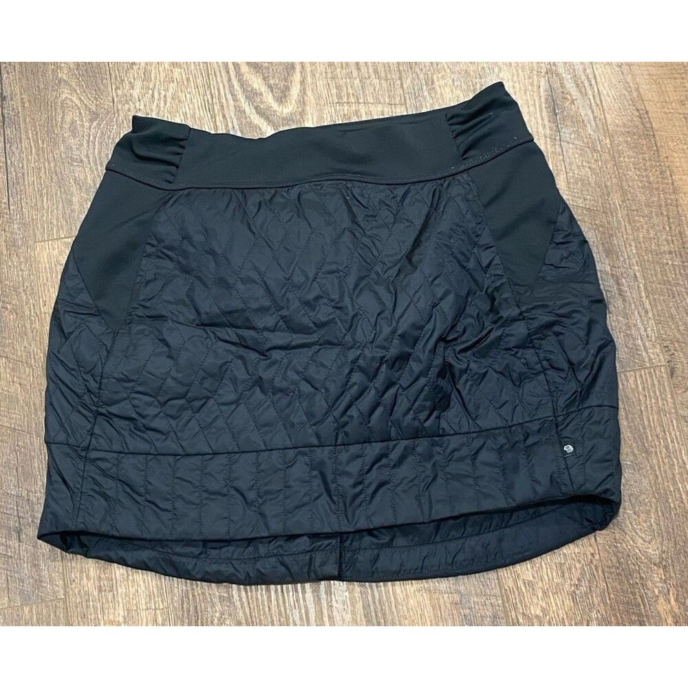 MOUNTAIN HARDWEAR Trekkin Quilted Mini Skirt Winter Cozy Black Medium